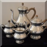 S16. Royal Holland pewter tea set. 